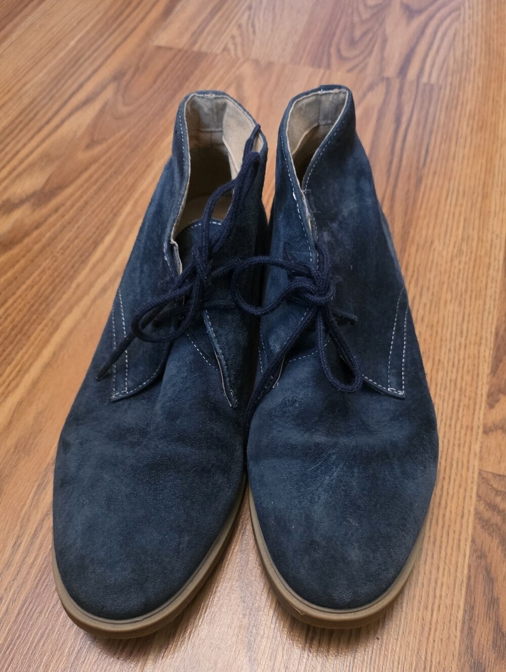 Hush Puppies Bailey Navy Blue Suede Chukka Boots Women's Size 9 M
